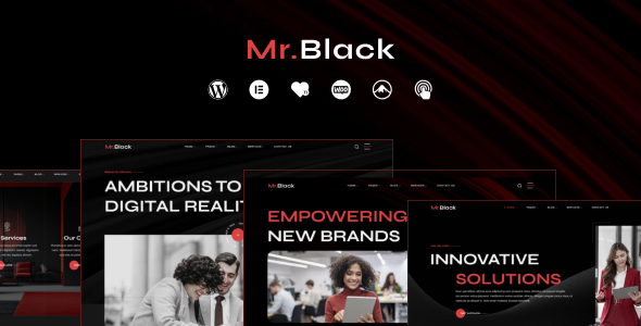 Mr Black Thème WordPress pour agence commerciale